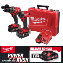 Milwaukee M18 FUEL Cordless Hammer Drill & Impact Driver BL 18V 5Ah With Bonus