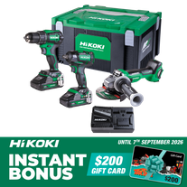 HiKOKI Cordless Combo Kit Brushless 3pc 18V with Bonus $200 Gift Card