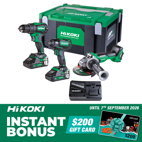 HiKOKI Cordless Combo Kit Brushless 3pc 18V with Bonus $200 Gift Card