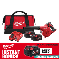 Milwaukee M18 Cordless Blower 18v 5Ah Kit with BONUS Battery