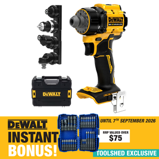 DEWALT 18V XR Brushless Multi-Head Drill Driver - Bare Tool with BONUS