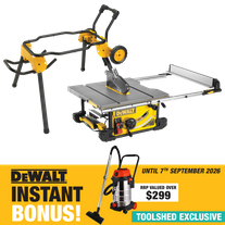 DEWALT Heavy Duty Table Saw with Stand and BONUS