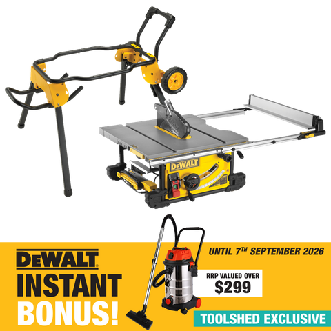 DEWALT Heavy Duty Table Saw with Stand and BONUS