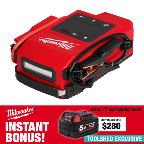 Milwaukee M18 HOTSHOT Jump Starter 2000A 18V with BONUS Battery