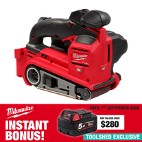 Milwaukee M18 FUEL Cordless Belt Sander Brushless 75mm 18V with BONUS Battery