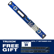 TRUXON MAX-VIS 600mm Magnetic Spirit Level with 150mm Matte Black Ruler