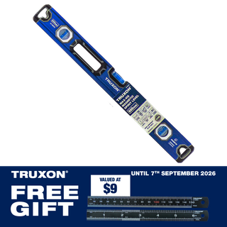 TRUXON MAX-VIS 600mm Magnetic Spirit Level with 150mm Matte Black Ruler
