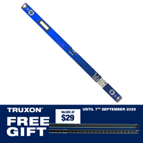 TRUXON MAX-VIS 1200mm Magnetic Spirit Level with 600mm Matte Black Ruler