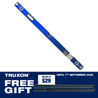 TRUXON MAX-VIS 1200mm Magnetic Spirit Level with 600mm Matte Black Ruler
