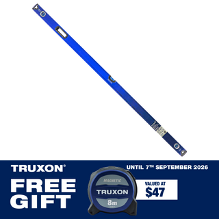 TRUXON MAX-VIS 1800mm Magnetic Spirit Level with 8m Tape Measure
