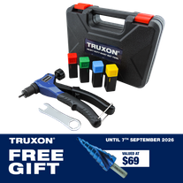 TRUXON Heavy Duty Rivet Nut Tool M3-M6 with Cobalt Step Drill 4-20mm