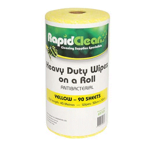 WIPES HEAVY DUTY YELLOW ANTIBA