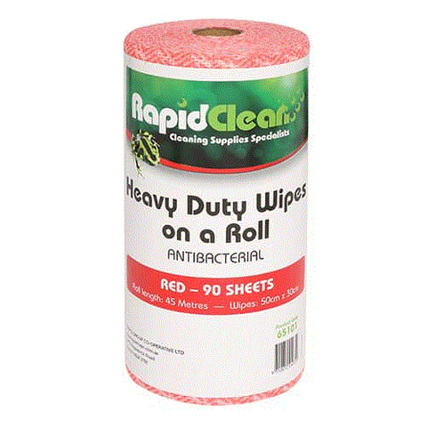 WIPES HEAVY DUTY RED ANTIBAC