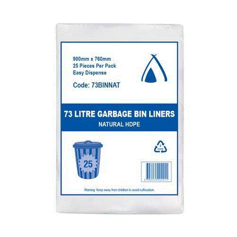 BIN LINER 73L NATURAL