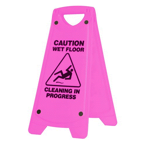 SIGN A-FRAME CAUT PINK IW-101P