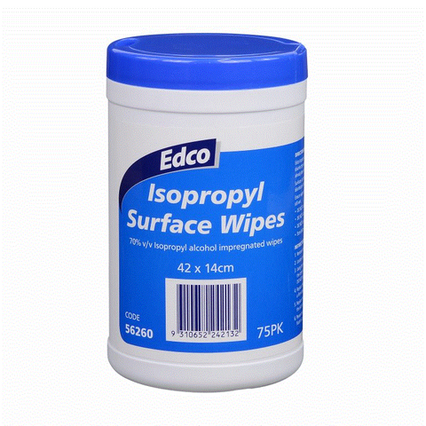 ISOPROPYL SURFACE WIPES 75 PK