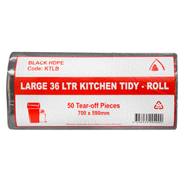 BIN LINER 36L BLACK X 1000