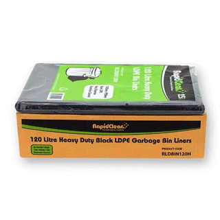 BIN LINER120L HD BLACK X 100