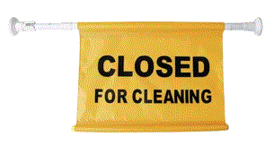 SIGN CLOSED CLEANING SPRING