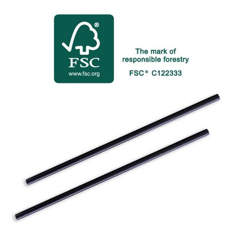 STRAW REGULAR BLACK 197MMX2500