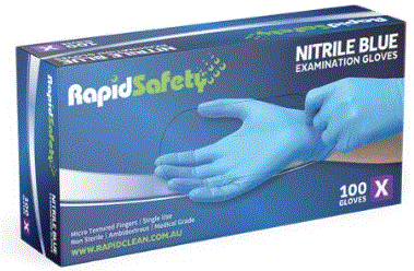 RS GLOVES NITRILE BLUE XLx100