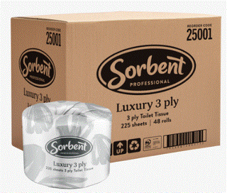 SORBENT TOILET PAPER 3PLY X 48