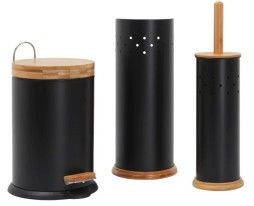 3 IN 1 BATHROOM SET BLACK