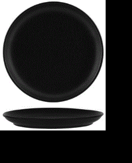 BLACK ROUND COUPE PLATE 275mm