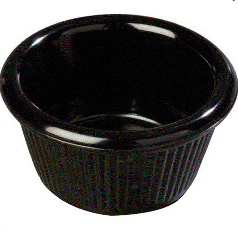 RAMEKIN FLUTED BLACK 60ml