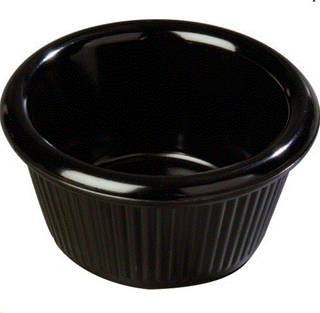 RAMEKIN FLUTED BLACK 60ml