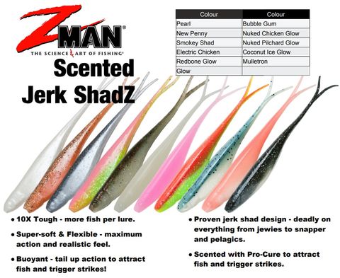 ZMan Lures ZMan 7 Scented Jerk ShadZ – Tackle Tactics