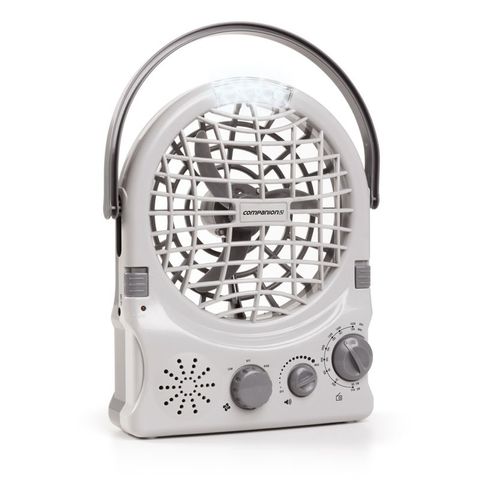 Companion Recharge / Battery Fan w/Radio