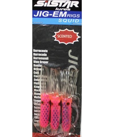 Silstar Jig-Em Squid 13cm - #6/0 Pink/Blue