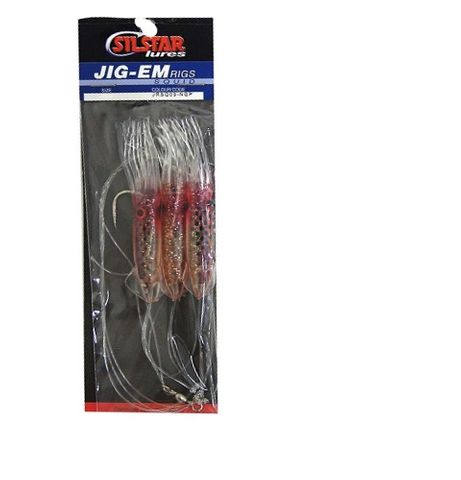 Silstar Jig-Em Squid 13cm - #6/0 Pearl/Pink