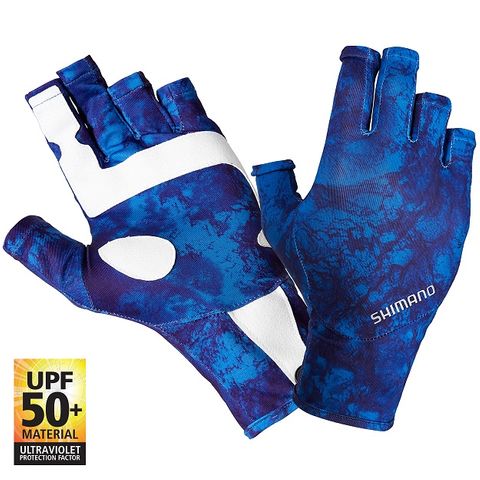 Shimano Sun Glove UPF Water Camo L