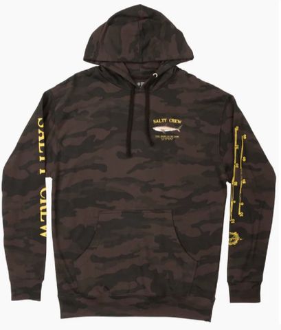 Salty Crew Bruce Hood Fleece Black/Camo L