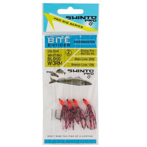 Shinto Pro Bite Enticer Paternoster Circle Blood Worm #4