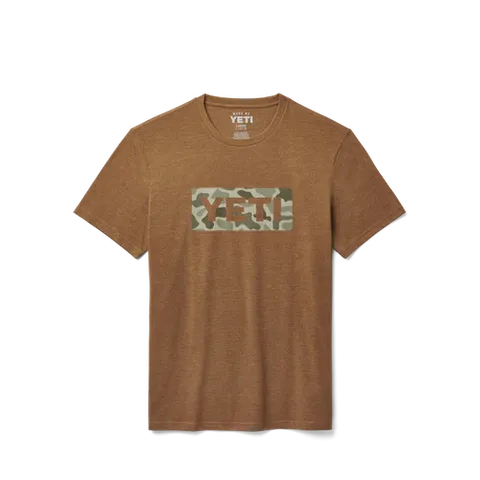 Yeti Shirt Camo Logo Heather tobacco L