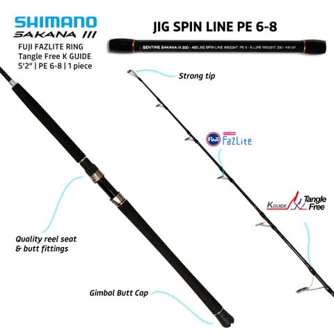 Shimano Sakana III Jig Spin 1pc PE6-8