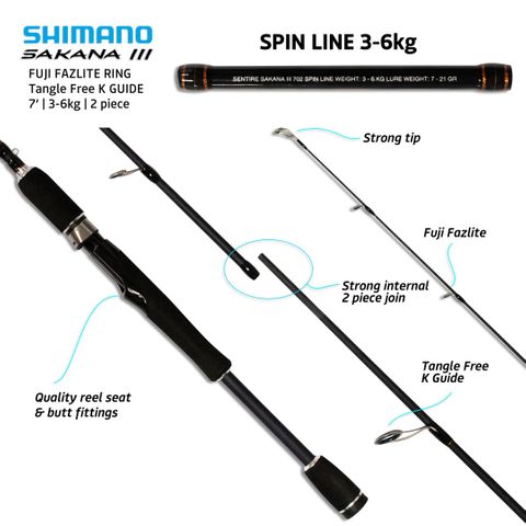 Shimano Sakana III 7' Whiting 2pc 3-6kg