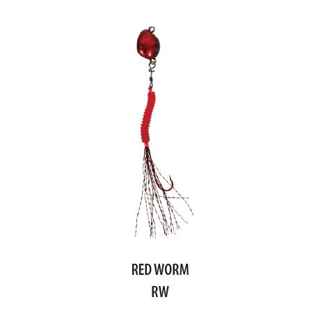 Vexed Bottom Worm Long Shank 15g Red Worm