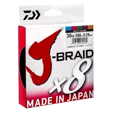 DAIWA J-BRAID 30LB/300M MULTI COLOUR