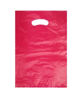 SMALL MAGENTA HDPE DIE CUT BAGS