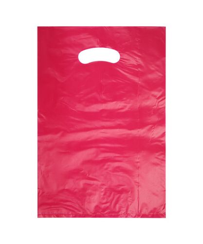 SMALL MAGENTA HDPE DIE CUT BAGS