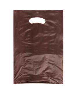 SMALL CHOCOLATE HDPE DIE CUT BAGS