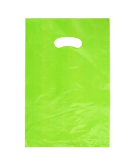 SMALL GREEN HDPE DIE CUT BAGS