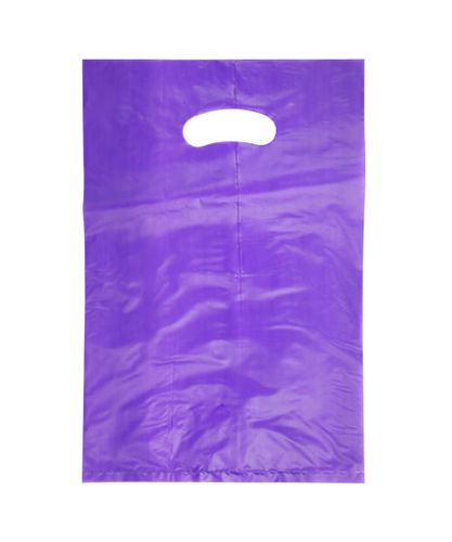 SMALL PURPLE HDPE DIE CUT BAGS