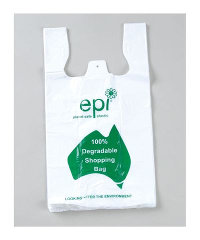 DEGRADABLE LARGE SINGLET BAGS - WHITE