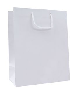 MEDIUM WHITE GLOSS LAMINATED BAGS