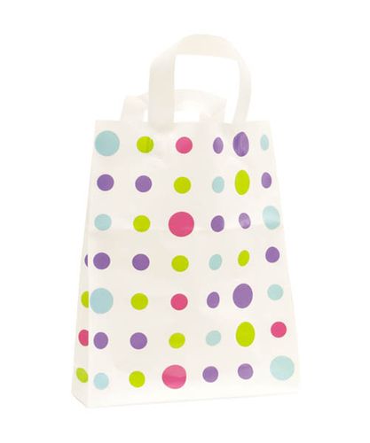 LARGE POLKA DOT HDPE SOFT LOOP BAGS